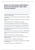 Board of Cosmetology (PSI) Written Exam Prep Questions  With 100% Correct Answers