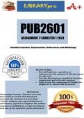 PUB2601 Assignment 2 (WRITTEN COMPLETE ANSWERS) Semester 1 2024