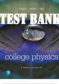 TEST BANK for College Physics: A Strategic Approach 4th Edition by Randall Knight, Brian Jones & Stuart Field (Chapters 1-30)