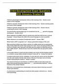 Child Development Exam Questions With Answers Graded A+