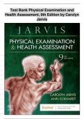 Test Bank Physical Examination and Health Assessment, 9th Edition by Carolyn Jarvis