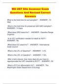 WA UST Site Assessor Exam Questions And Revised Correct  Answers