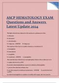 ASCP HEMATOLOGY EXAM Questions and Answers Latest Update 2024.pdf
