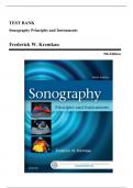 Test Bank - Sonography Principles and Instruments, 9th Edition (Kremkau, 2016), Chapter 1-7 | All Chapters