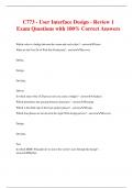 C773 - User Interface Design - Review 1 Exam Questions with 100% Correct Answers