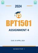 BPT1501 Assignment 4 (ANSWERS) 2024