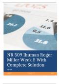 NR 509 Ihuman Roger Miller Week 5 With Complete Solution