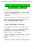 Emergency Nursing Orientation 3.0: Patient Assessment - ENA-ENO-C03 Exam Questions & Answers