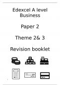 Edexcel A level Business Revision Booklet - All Units(1,2,3,4) 