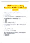 NBCE General Anatomy  Questions And Revised Correct  Answers