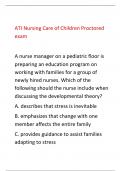 ATI Nursing Care of Children Proctored  exam
