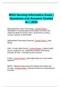 WGU Nursing Informatics Exam | Questions and Answers Graded A+ | 2024 