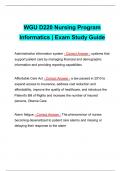 WGU D220 Nursing Program Informatics | Exam Study Guide 