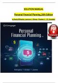 Solution Manual for Personal Financial Planning, 16th Edition 2024 by Randy Billingsley, Lawrence J. Gitman, Verified Chapters 1 - 15, Complete Newest Version