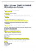BIOL1011 Pretest EXAM 3 DR.AL LSUE 30 Questions and Answers