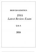 BIOD 210 MOD 3 GENETICS (DNA) LATEST REVIEW EXAM Q & A 2024.