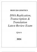 BIOD 210 MOD 6 GENETICS (DNA REPLICATION TO TRANSLATION) LATEST REVIEW EXAM Q & A 2024.pdf