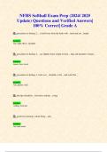 NFHS Softball Exam Prep (2024/ 2025 Update) Questions and Verified Answers| 100% Correct| Grade A