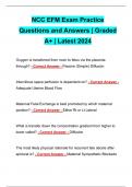 NCC EFM Exam Practice Questions and Answers | Graded A+ | Latest 2024