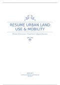 Samenvatting Urban Land Use & Mobility