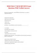 BMGT364 1-7 QUIZ REVIEW Exam Questions With Verified Answers