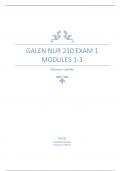 Galen NUR 210 Exam 1 Modules 1-3