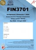 FIN3701 Assignment 2 (COMPLETE ANSWERS) Semester 1 2024 (505104) - DUE 24 April 2024 