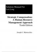 Solution Manual For Strategic Compensation A Human Resource Management Approach, 10th Edition by Joseph J. Martocchio Chapter 1-15