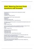 HVAC Metering Devices Exam Questions with Answers 