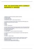NHIE 100 QUESTIONS WITH CORRECT ANSWERS A+ GRADED