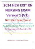2024 HESI RN Nursing Exit Exam – Version 1 (V1): Next-Gen New Format (All 130 Q&A)