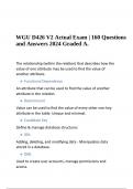 WGU D426 V2 Actual Exam | 160 Questions and Answers 2024 Graded A.