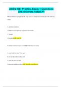 ACSM GEI Practice Exam 1 Questions  and Answers Rated A+