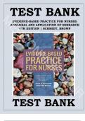 Test Bank For Evidence-Based Practice for Nurses: Appraisal and Application of Research 4th Edition by Schmidt, Brown 9781284122909 Chapter 1-19 Complete Guide.