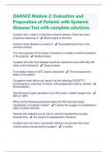 DAANCE Module 2: Evaluation and Preparation of Patients with Systemic Diseases Test with complete solutions | Latest 2024/2025