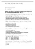 Nursing Practice (Integrated Exam) with Answer Keys