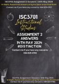 ISC3701 Instructional Studies: Assignment 2 Answers. Due: 14th May 2024 In-depth, Researched answers using the latest prescribed Book! #DISTINCTION #ISC3701
