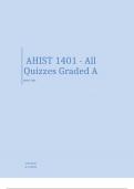 AHIST 1401 - All Quizzes Graded A