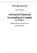 Test Bank For Advanced Financial Accounting in Canada, 1st Edition by Nathalie Johnstone, Kristie Dewald Chapter 1-11