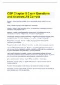 CSP Chapter 5 Exam Questions  and Answers All Correct