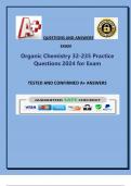 Organic Chemistry 32-235 Practice  Questions 2024 for Exam