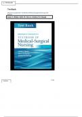 Test Bank for Brunner & Suddarth's Textbook of Medical-Surgical Nursing, 15th Edition by Hinkle (A+ Guide All Chapters)