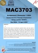 MAC3703 Assignment 2 (COMPLETE ANSWERS) Semester 1 2024 (663679) - DUE 15 April 2024