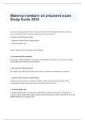 Maternal newborn ati proctored exam Study Guide 2024