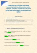 (Comprehensive) California Cosmetology| Cosmetology State Board Examination Review California| California Cosmetology State Board Written With Questions with Complete Solutions| QBANK