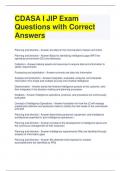 CDASA I JIP Exam Questions with Correct Answers