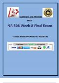 NR 508 Week 8 Final Exam