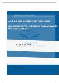 AQA A-LEVEL HISTORY BRITISH EMPIRE Comprehensive 