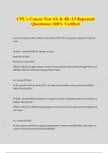 CPL's Course Test 4A & 4B (13 Repeated Questions) 100% Verified