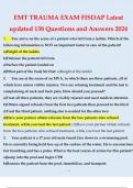 EMT FISDAP TRAUMA EXAM Latest updated 138 Questions and Answers 2024